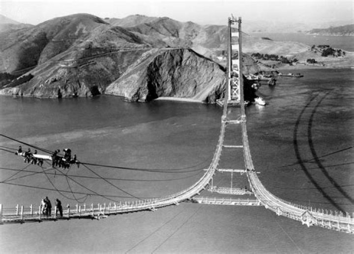 1935 Golden Gate Bridge Construction