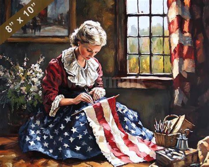 Betsy Ross Sewing The American Flag