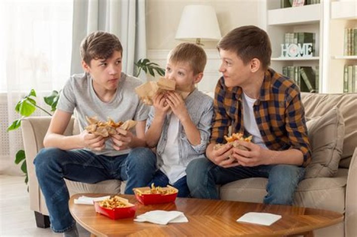 Boys Eating