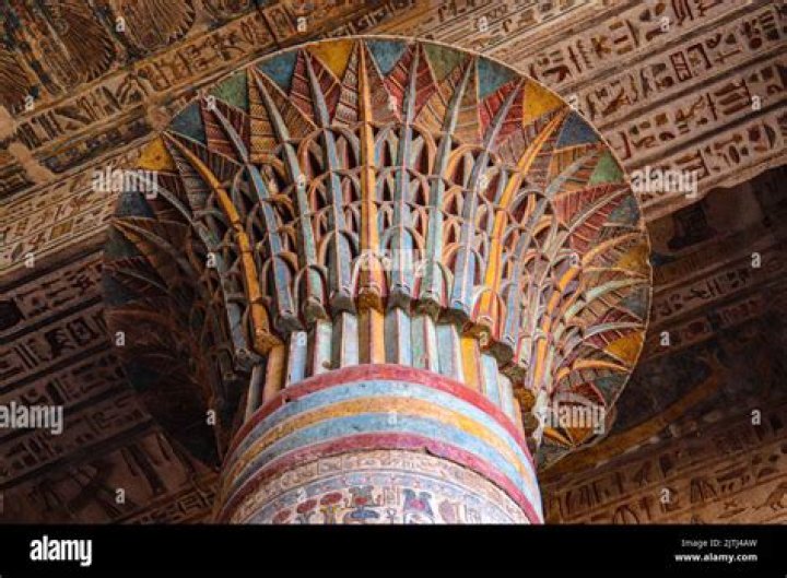 Colorful Esna Temple Illustrations