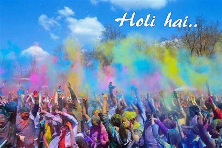 Colorful Holi Crowd