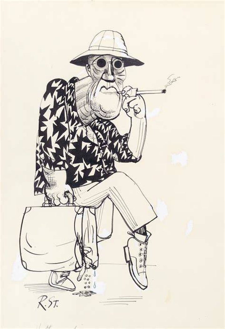 Drawing Of Hunter S. Thompson By Ralph Steadman