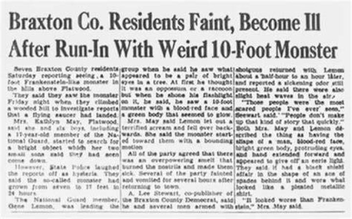 Flatwoods Monster Newspaper Article