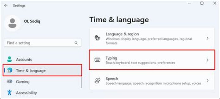 How to change keyboard settings