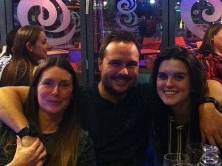 Jimi Partington with sister and niece
