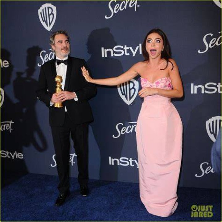 Joaquin Phoenix and Sarah Hyland Instyle Golden Globes Afterparty