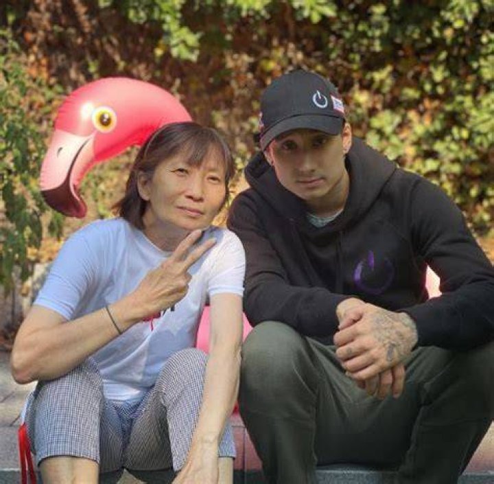 Julien with his mom