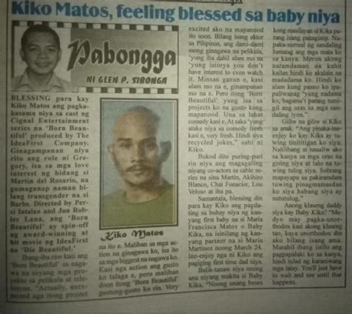 Kiko Matos article has been appeared on many newspapers