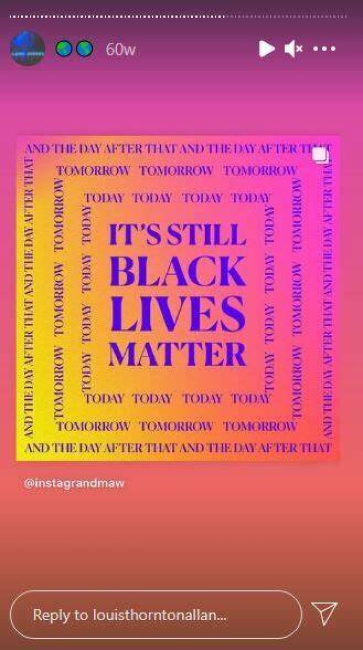 Louis Thornton supports Black Lives Matter Movement