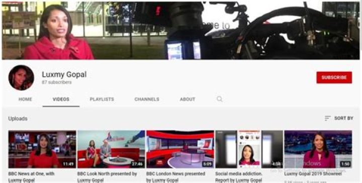 Luxmy Gopal Youtube channel