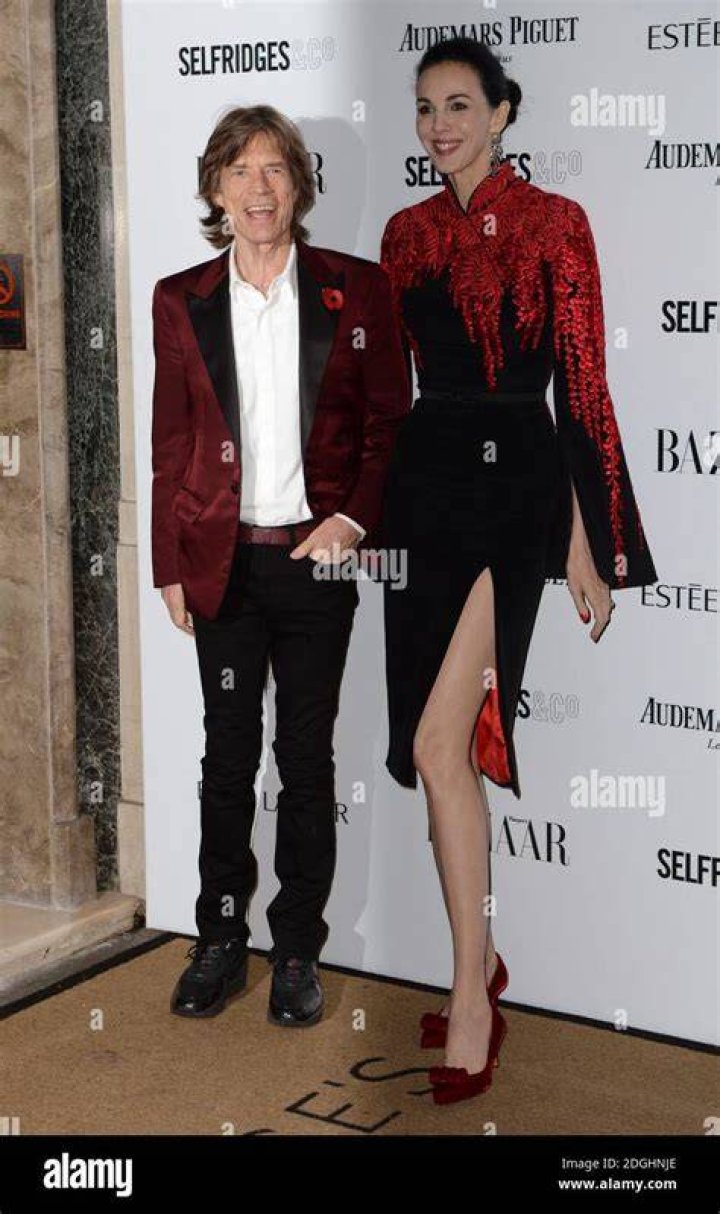 LWren Scott and Mick Jagger