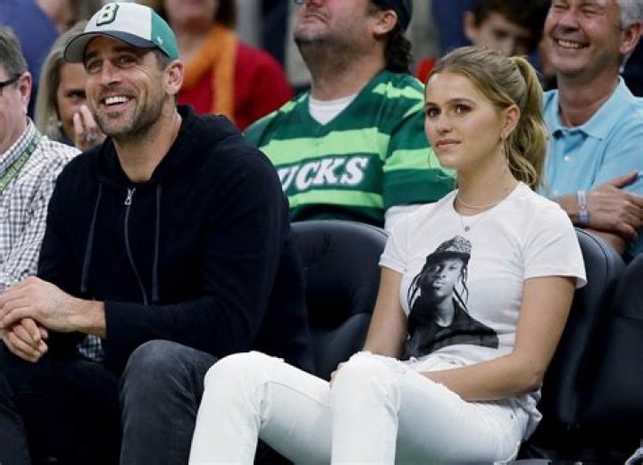 Mallory Edens with Aaron Rodgers