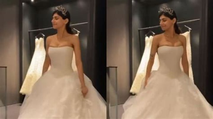 Mia Khalifa in her wedding gown