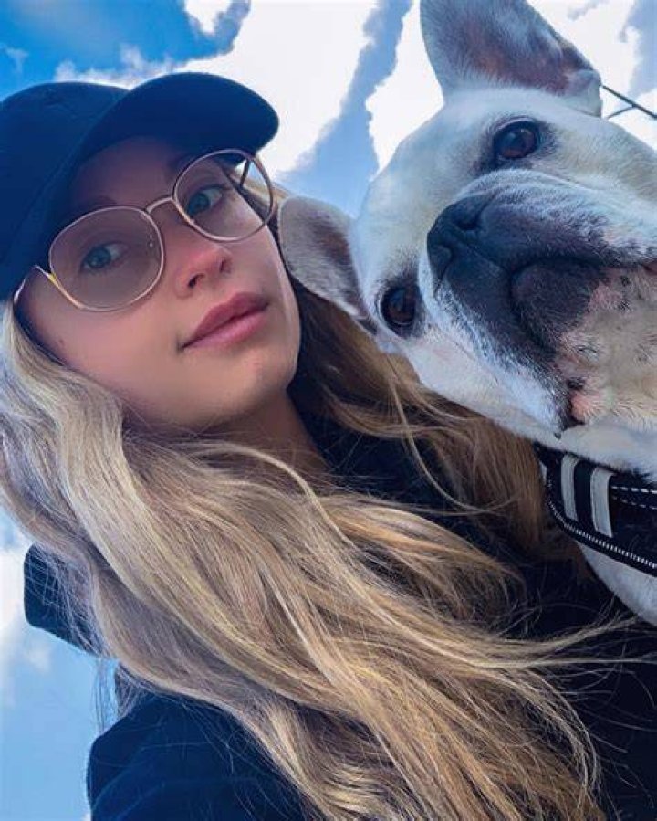Natalie Viscuso with her pet dog Meat