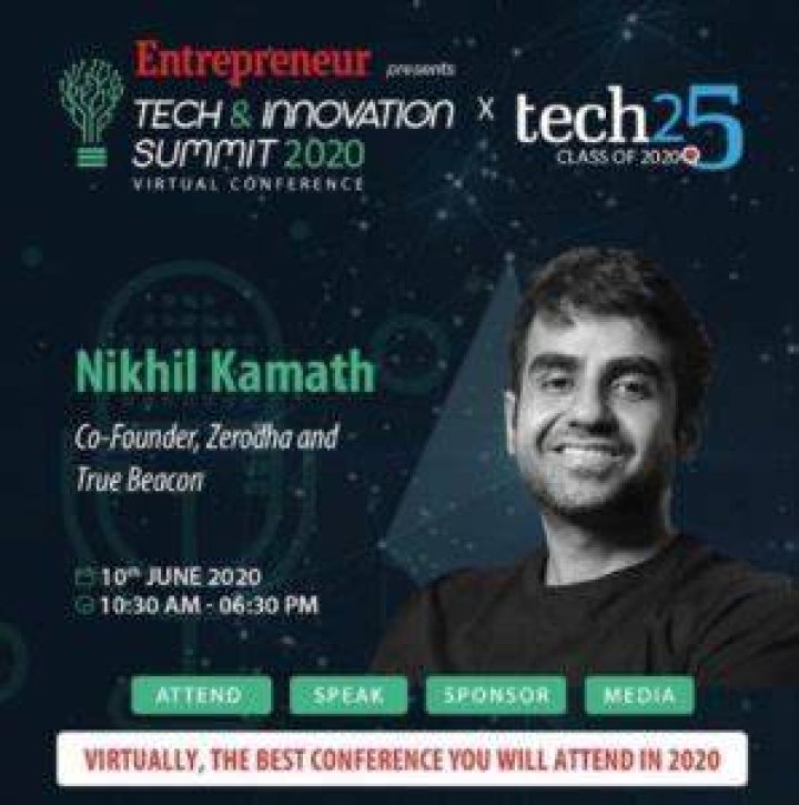 Nikhil Kamath appeared in various video conferences