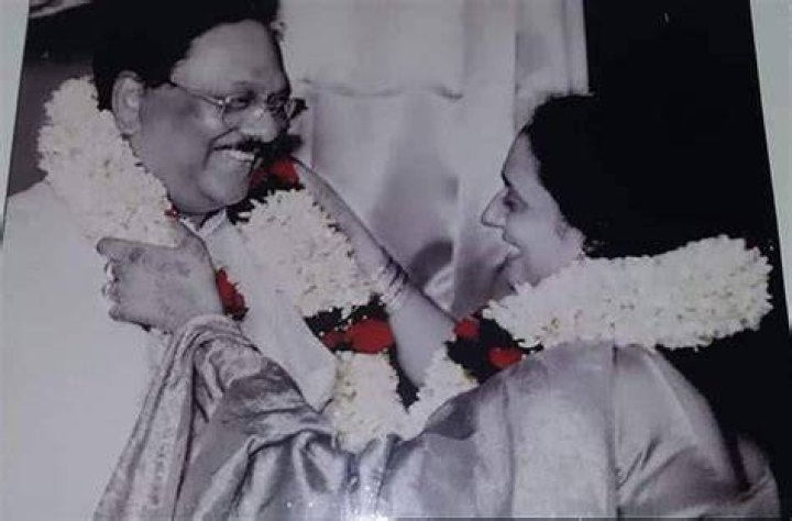 Shyamala Devi with her husband and daughters