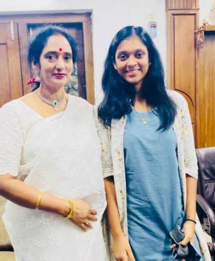 Shyamala Devi with her mother