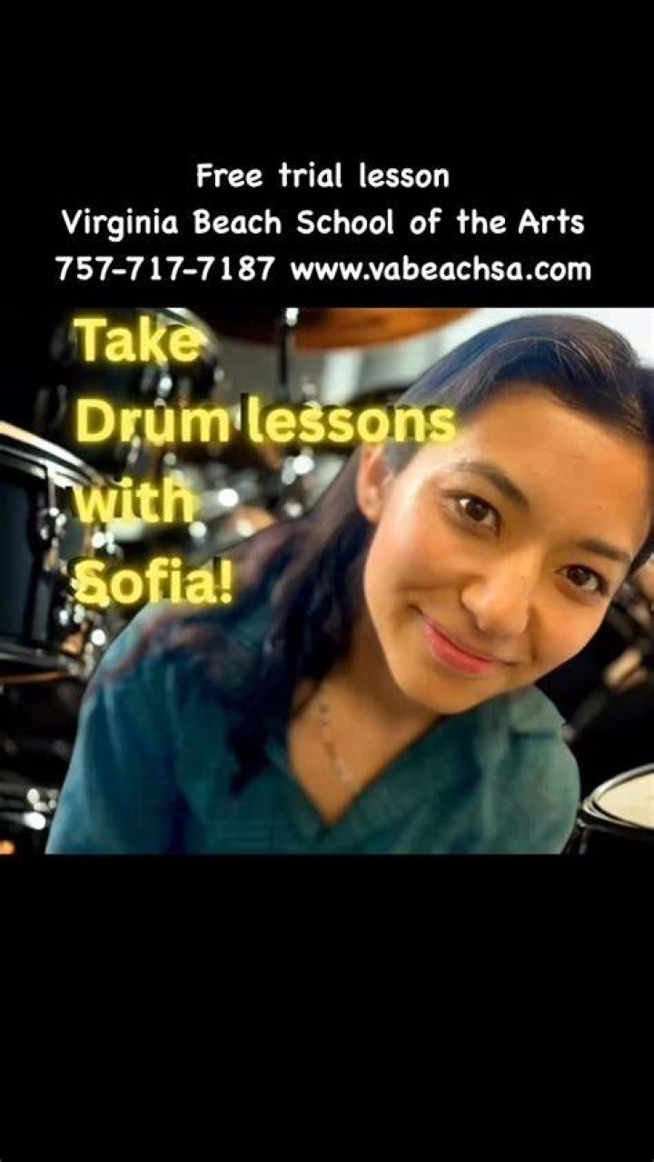 Sofia loves to play drums