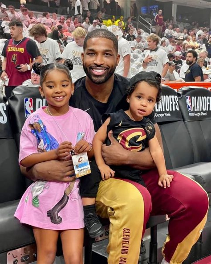 Tristan Thompson shared his children's photo on his official Instagram account