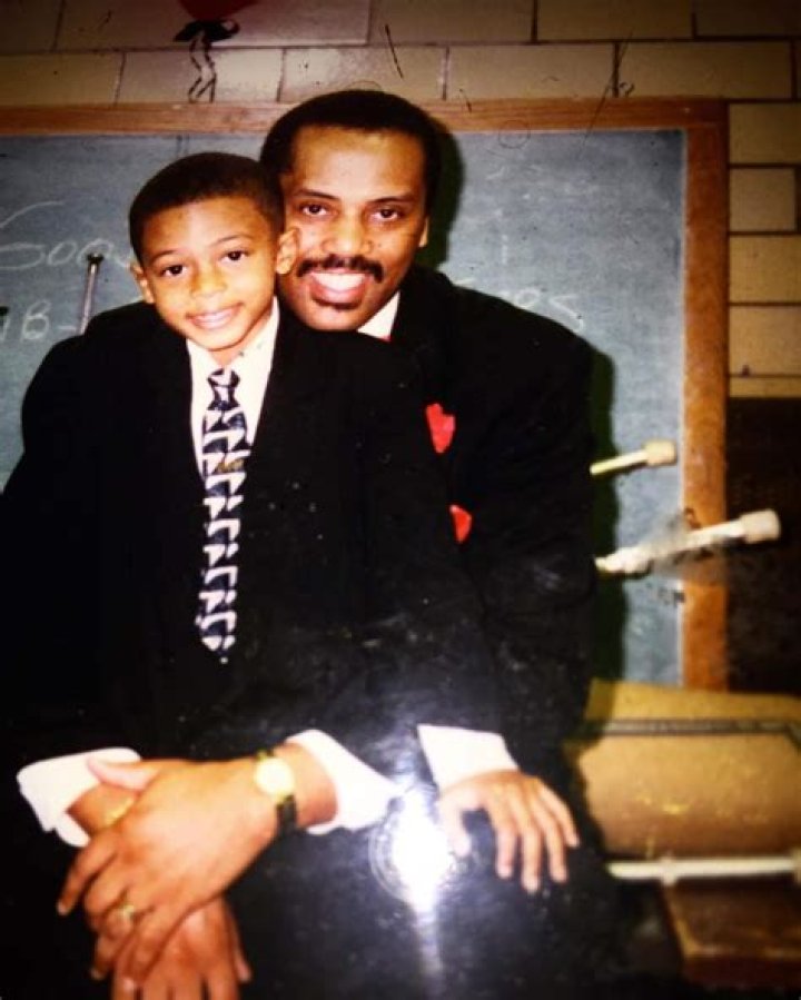 Young Wooten with his dad